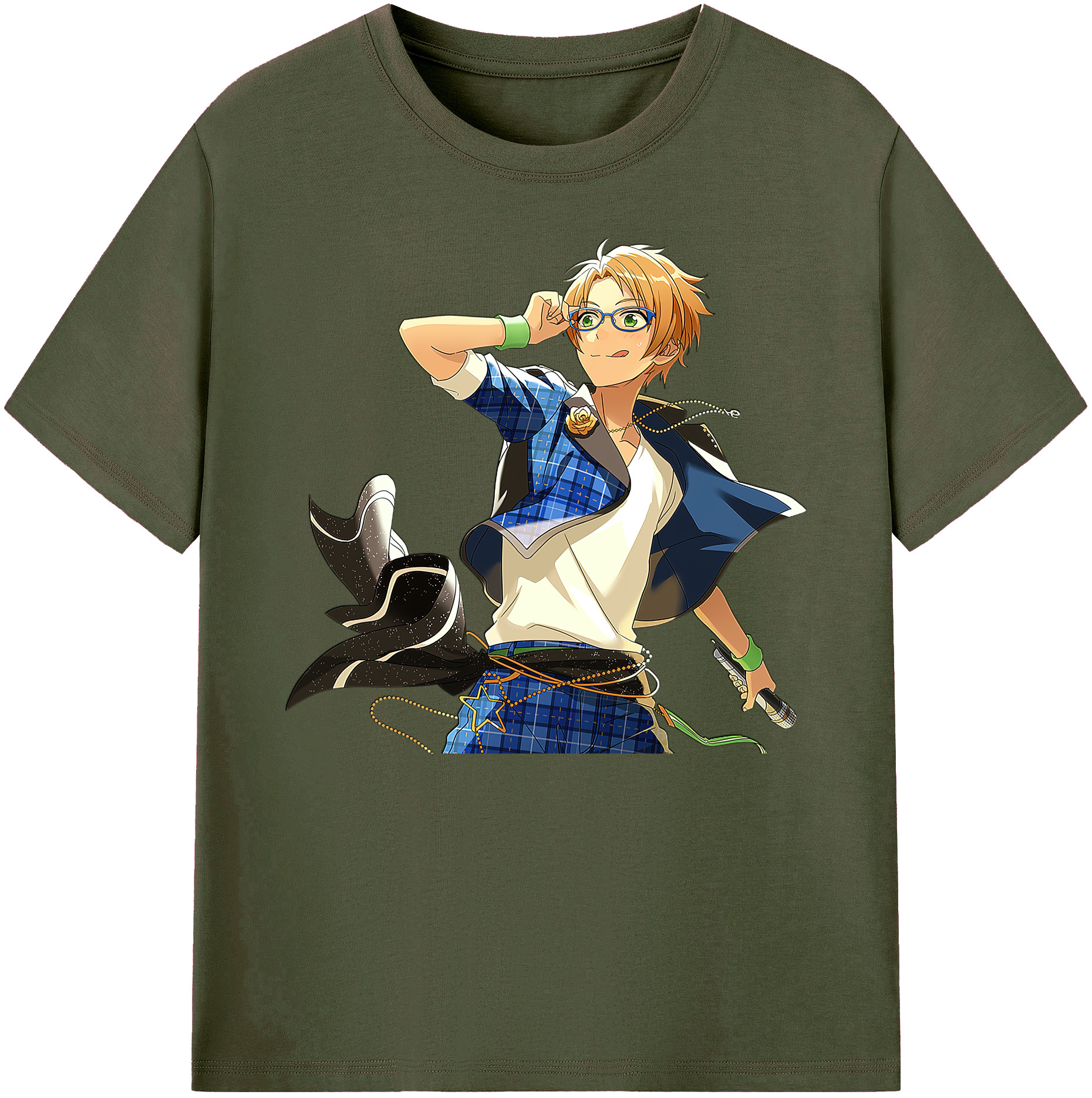 （画像用） あんさんぶるスターズ! Ensemble Stars 綿100％ メンズ半袖Tシャツ｜肌触りやわらか＆通気性